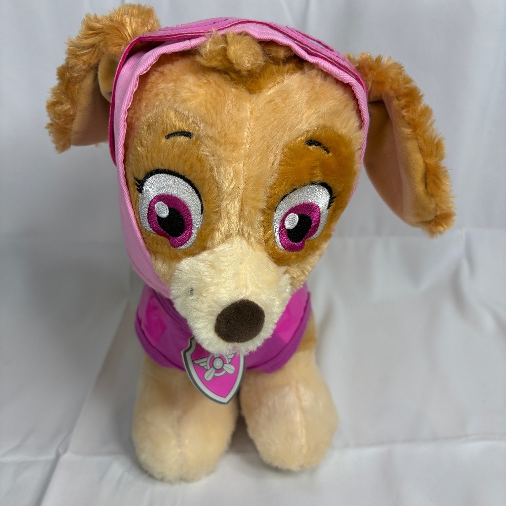 Build A Bear Paw Patrol Skye Plush Dog Nickelodeon 11” w/Vest/helmet/Collar BAB